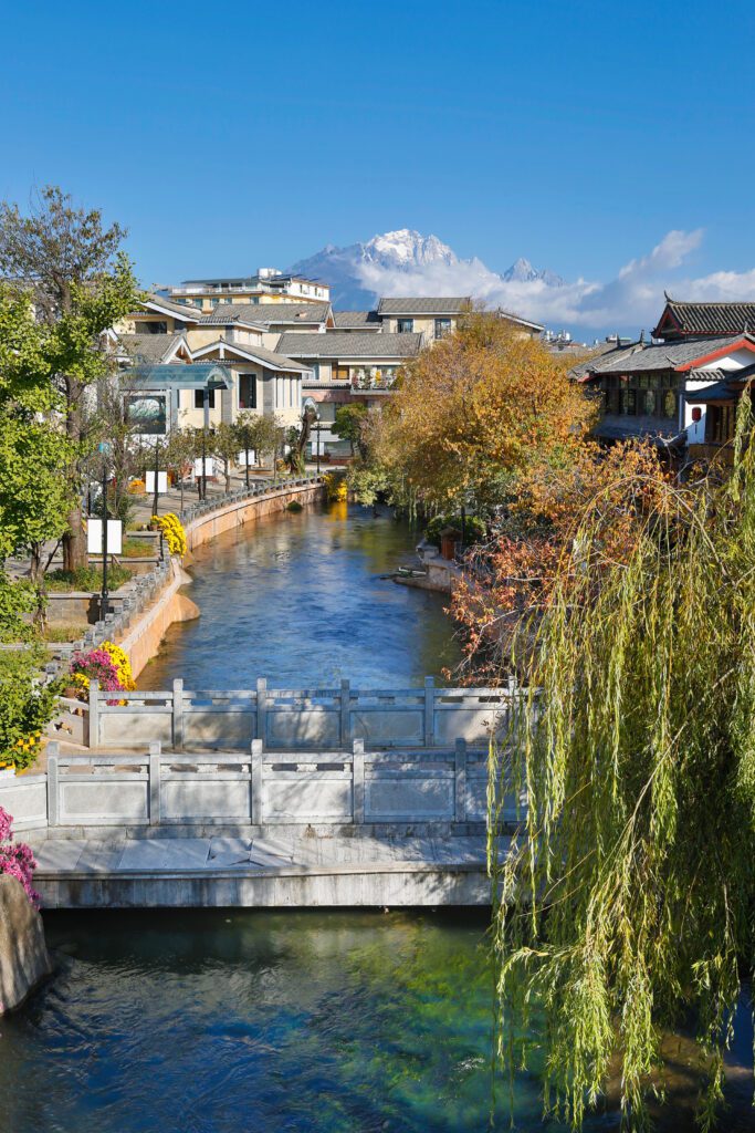 Creek at Lijiang old town , world Heritage site , Yunnan, China,