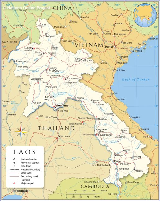 Laos-political-map