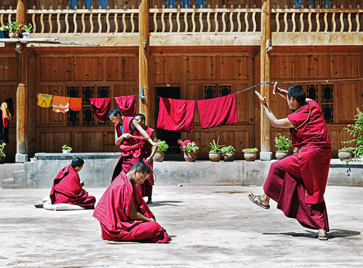 Mask Dancing Festival at Ganden Döndrubling Monastery, China